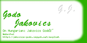 godo jakovics business card